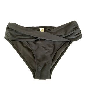 Shekini Twist Front Solid Bikini Bottoms Size S